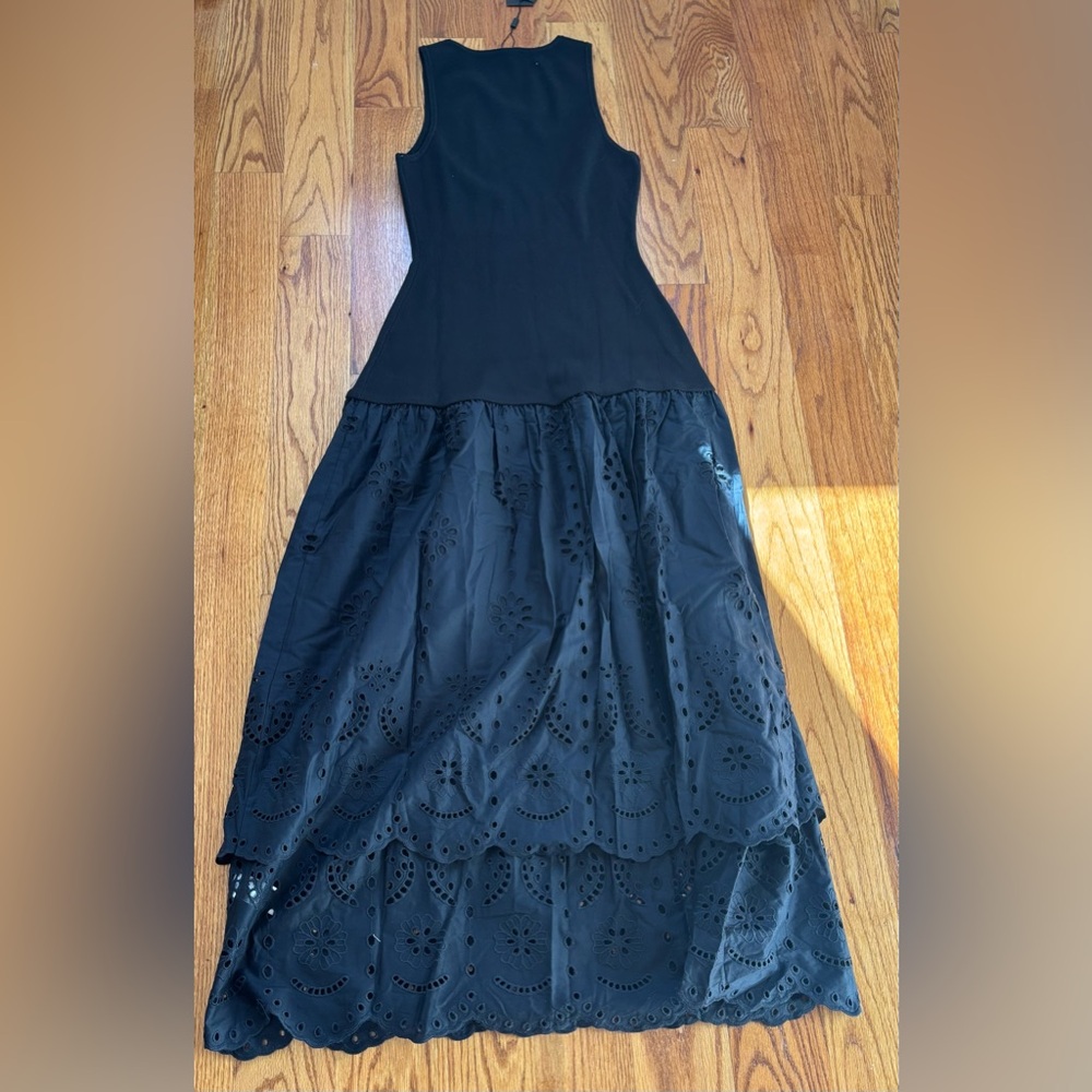 Rails Black Eyelet Lavina Embroidered Drop Waist Maxi Dress Women's size XL‎ - Picture 5 of 10